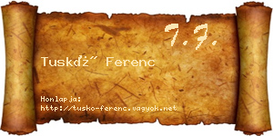 Tuskó Ferenc névjegykártya