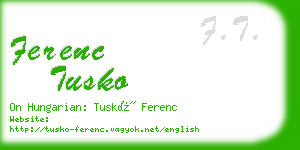 ferenc tusko business card